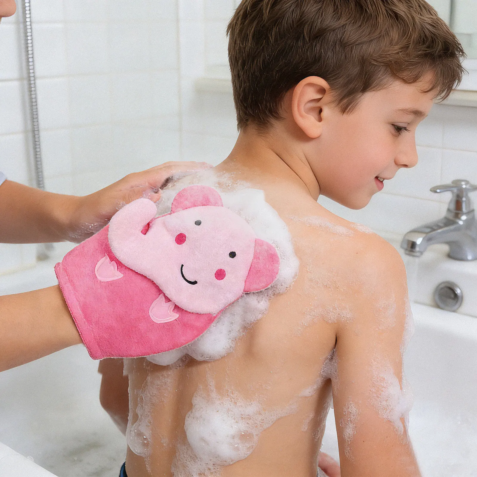 

3Pcs Bath Mitts Shower Scrubber Bath Sponge Gloves Cartoon Style Easy Grip Soap Lathering Comfortable Skin