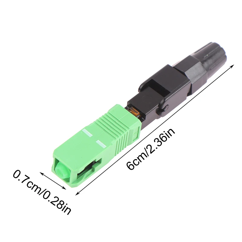 Ftth sc apc conector rápido de fibra óptica monomodo, conector rápido para ferramenta de montagem, 5pcs