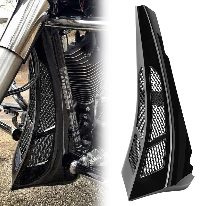 

Motorcycle Front Lower Radiator Guard Chin Fairing Spoiler Cover For Harley Touring Road Glide Street Glide Models 2014-up