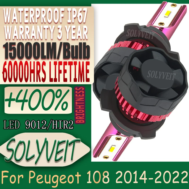 

reliable Long-Lasting Instant Illumination LED Headlight For Peugeot 108 2014-2022 2014 2015 2016 2017 2018 2019 2020 2021 2022