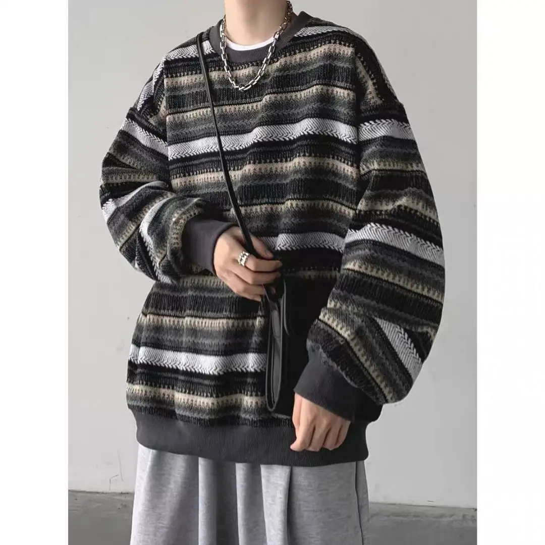 Novos Moletons Masculinos de Inverno Sem Capuz, Estilo Borboleta Cyberpunk, Básicos, Evil Liner, para Treino e Academia, Personalizados, Estilo Corean