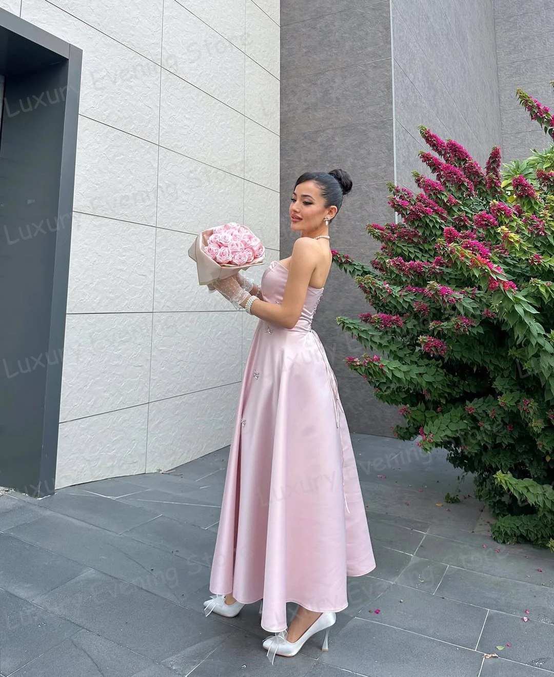 Simple Evening Dresses Sexy Woman's A Line Tea-Length Beads Sleeveless Prom Gowns Fashion Vestidos De Novia Customized 2026 Gala