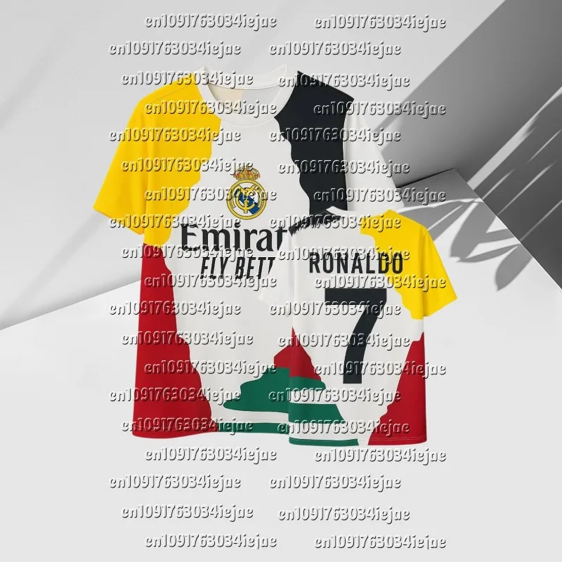 

25 Melo De Cristiano Fan Реплика Женская свободная футболка Женская спортивная футбольная футболка Женская повседневная футболка Быстросохнущая дышащая