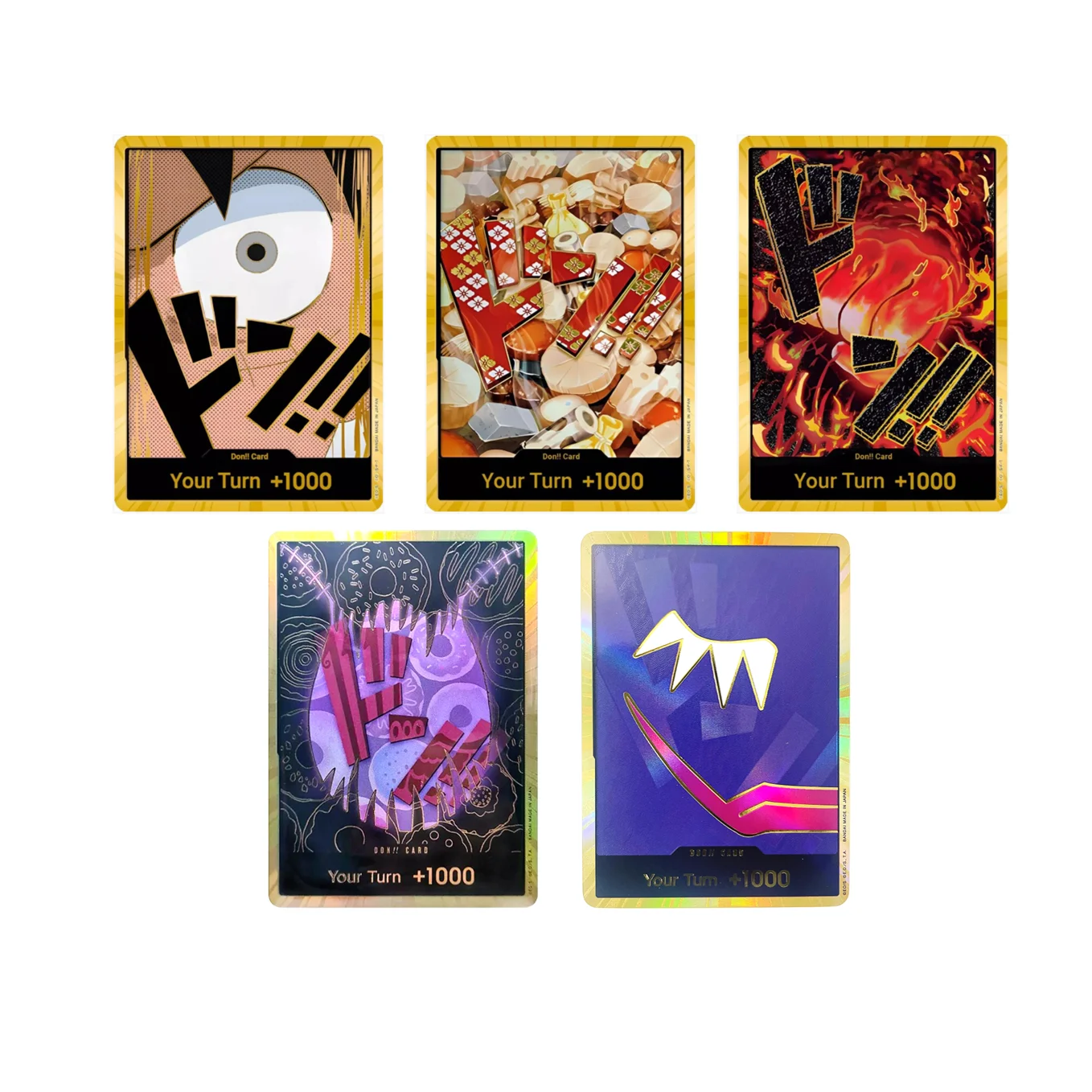 

One Piece OPCG English Golden DON Card English DIY Luffy Sakazuki Katakuri Rosinante Oden
