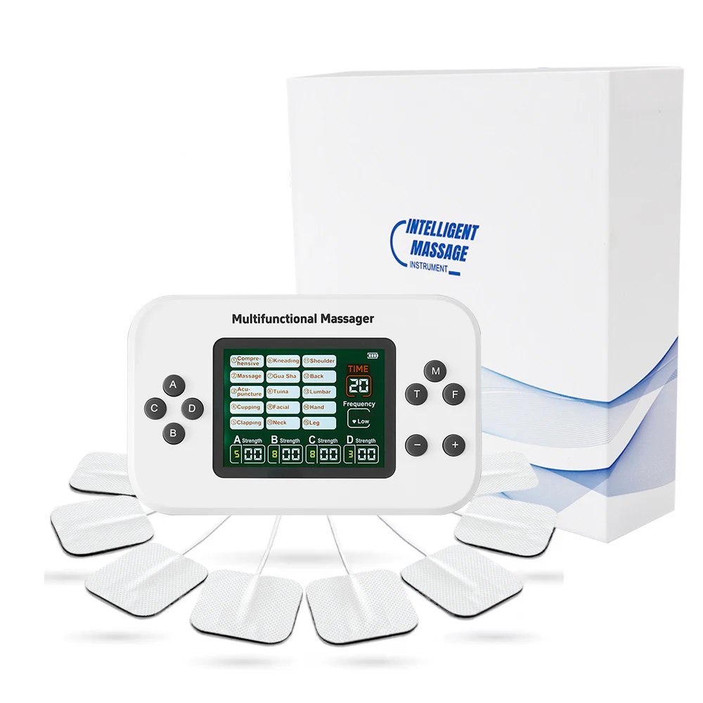 

New Upgrade 15 Modes Tens Muscle Stimulator 4 Outputs EMS Pulse Full Body Massage Muscle Relax Professional Physiotherapy Tool