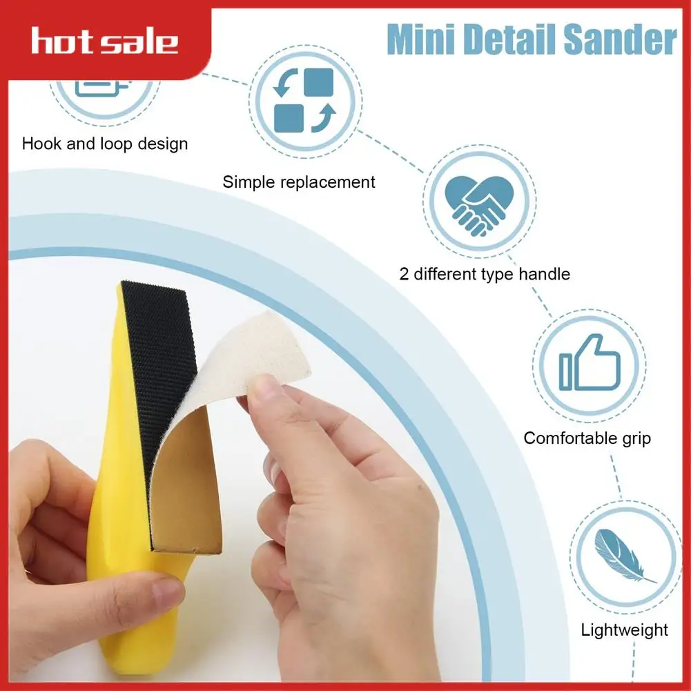 

A21I-Detail Sander And Sandpaper Set, Mini Sander For Detail Work Finger Sander For Crafts Mini Sander For Small Projects