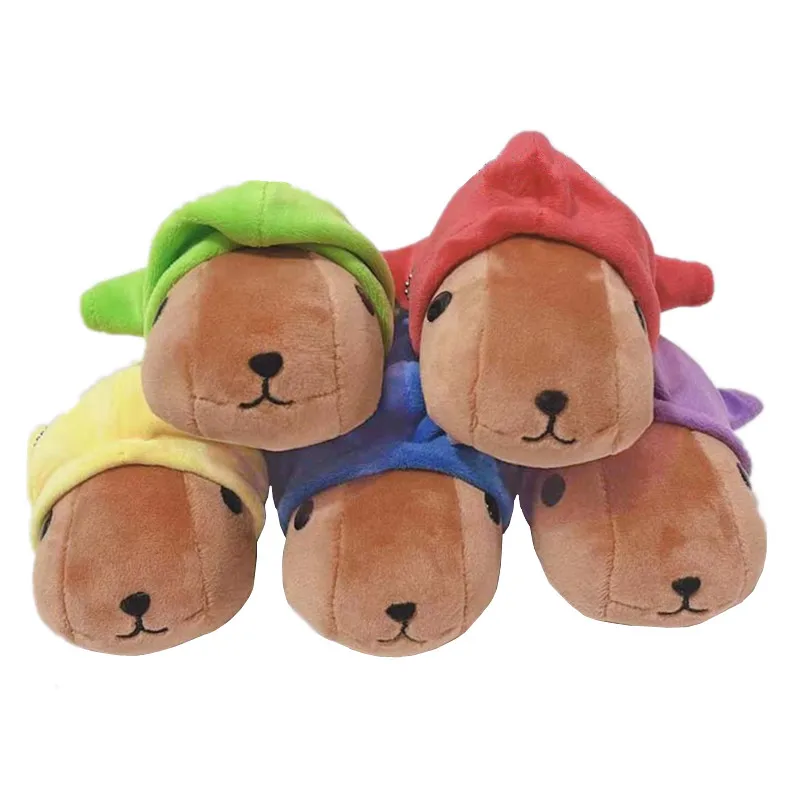 

Kapibarasan Hoodie Plush Toy Kawaii Cute Capybara Keychain Key Chain Ball Chain Keyring Small Gift