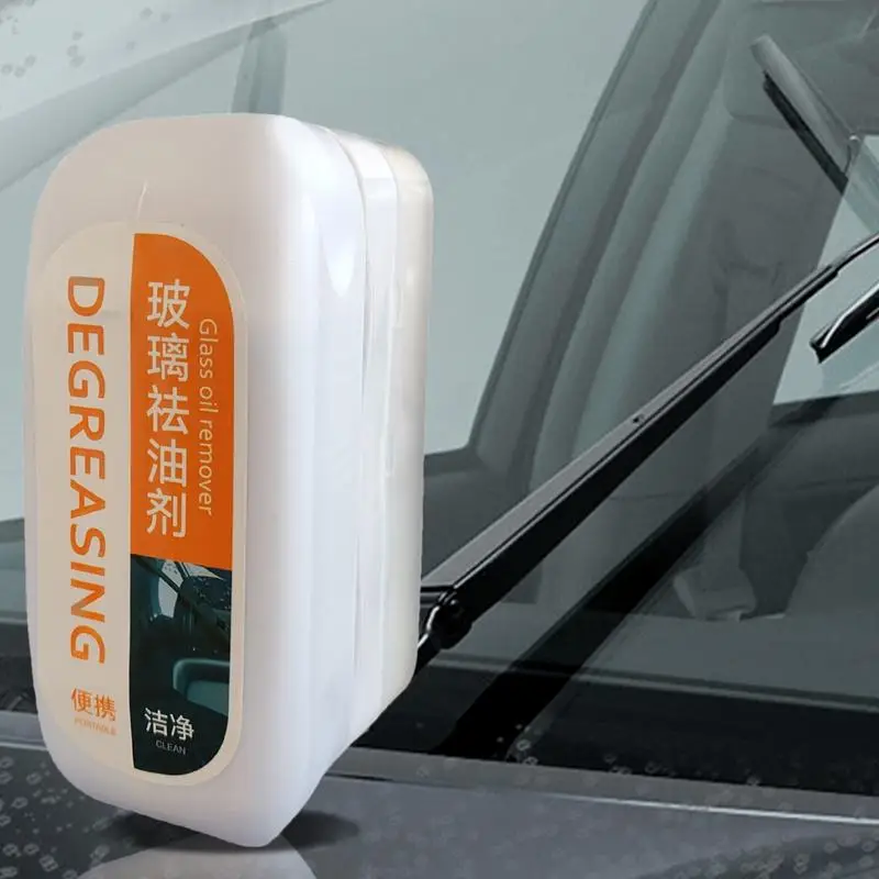 Car Glass Oil Film Cleaner Windshield Oil Film Removal Wipes 100ml Automotive Windshield Cleaner Labor-Saving Cleaning Brush For