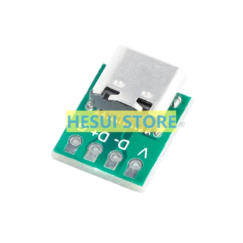 TYPE-C Female base conversion test board USB3.1 16P female turn 2.54 current power conversion board connector