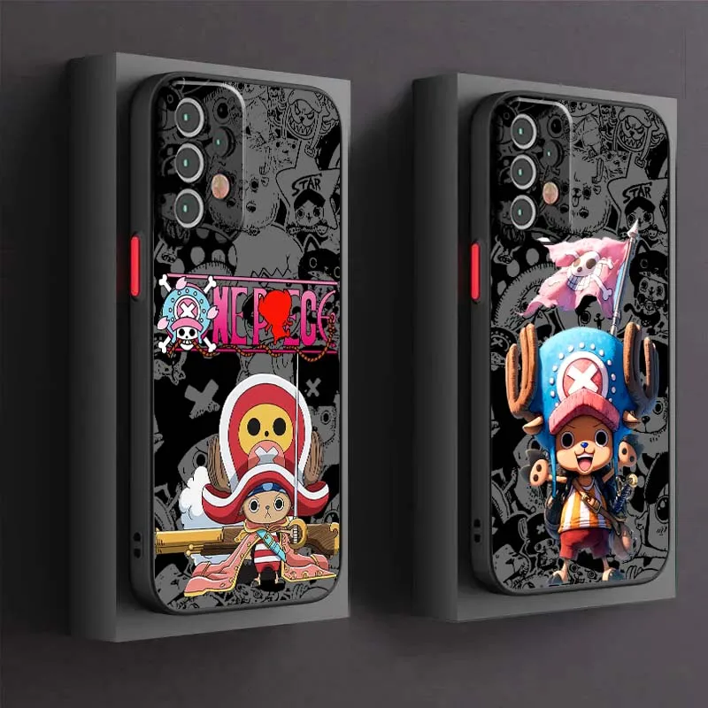 

One Piece Tony Tony Chopper For Samsung A73 A72 A71 A55 A54 A53 A52 A51 A35 A25 A15 A14 5G Frosted Translucent Phone Case