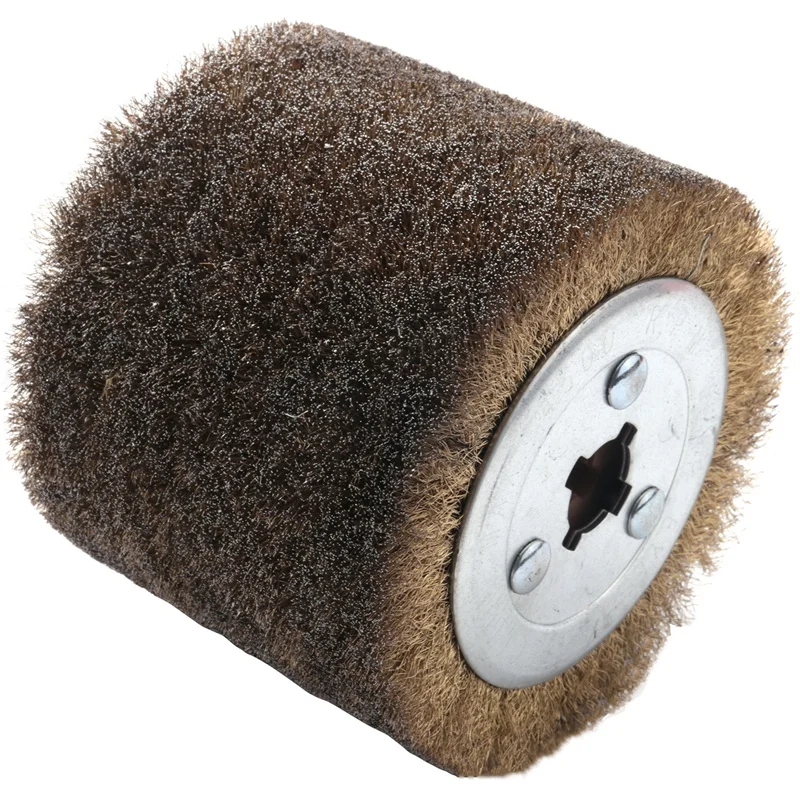 

Big Deal Wire Brush Wheel Wood Open Paint Polishing Deburring Wheel For Electric Striping Machine