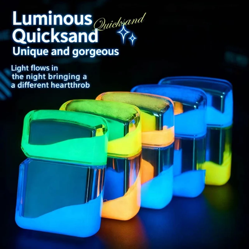 Bestverkochte vloeiende zand lichtgevende slijpschijf winddichte aansteker met coole acrylschelp kan worden gebruikt als cadeau voor vrienden!