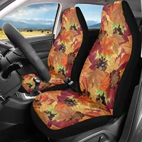 Fall Maple Leaves Car Seat Covers Autumn Pine Cones Auto Seat Protector Bucket Seat Cover 2pcs/Set High Back Car Mat Covers