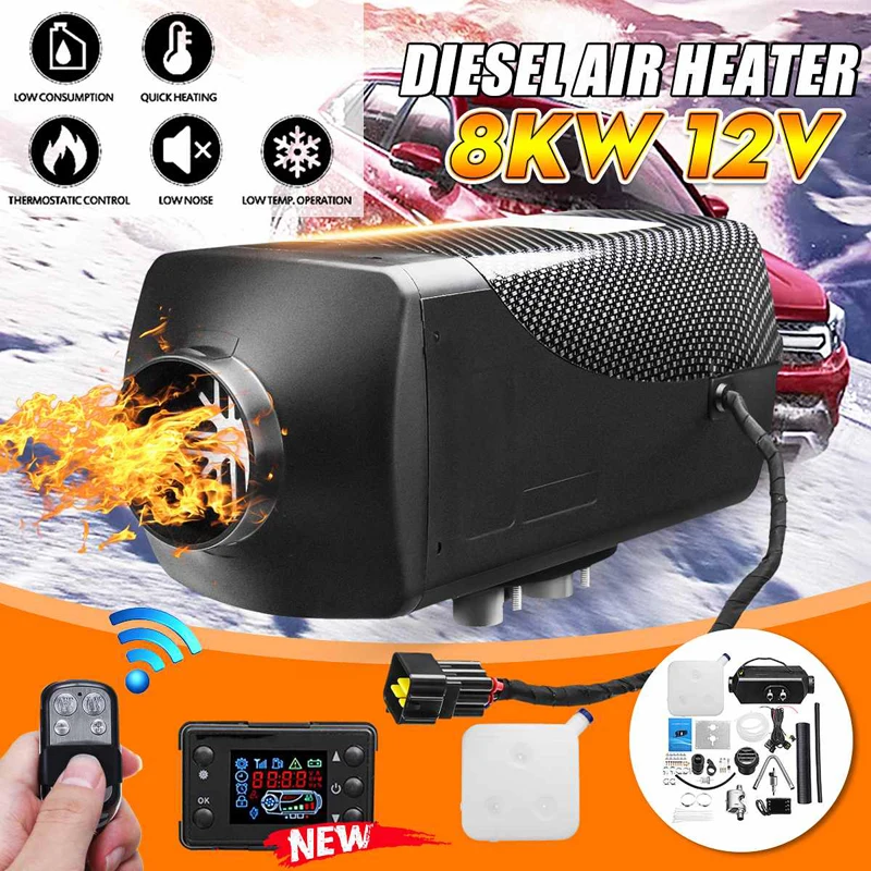 Car Parking Fuel Air Heater 12V 8000W Heater Car Air Conditioner Diesel Heater Autonomous Heater for Van Car Truck