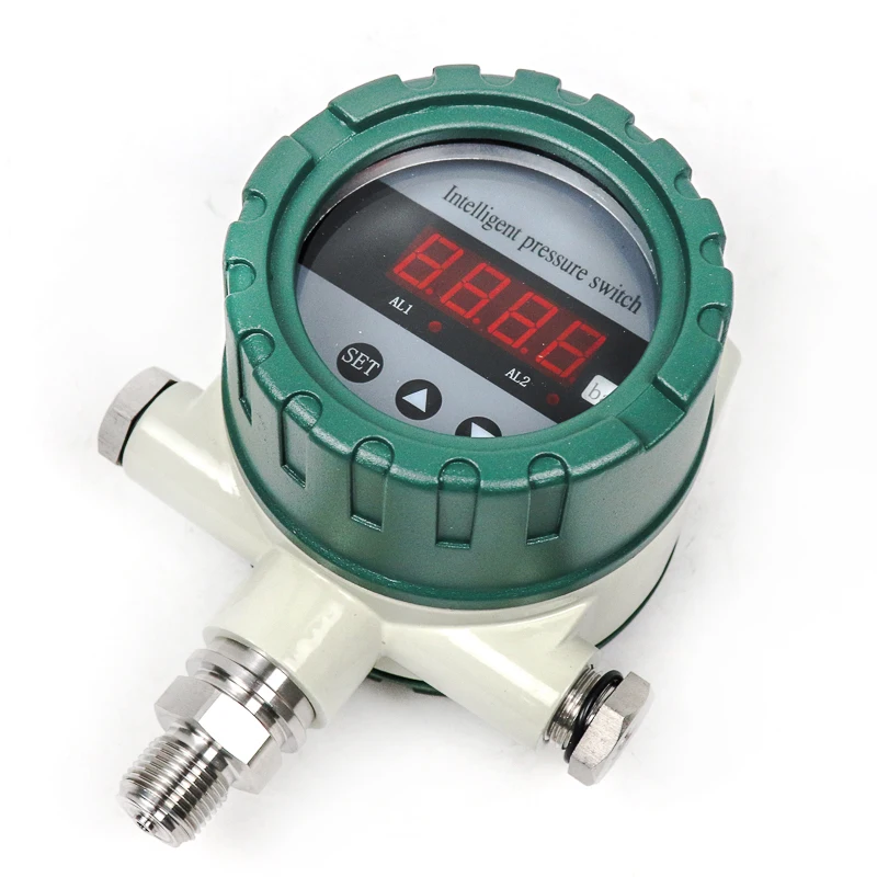 High Low Alarm LCD Display IP67 Atex Adjustable 2000Psi Intelligent Explosion Proof Pressure Switch Controller For Fuel Oil