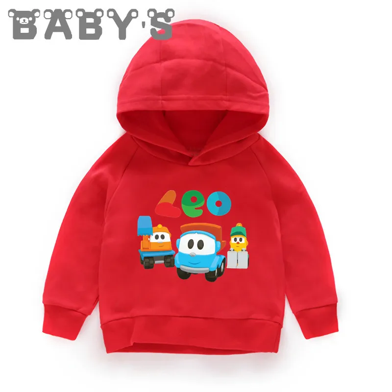 Leo The Truck Tv Show Cartoon Kids Hoodies Funny Car Boys Girls Sweatshirts Cute Children Outwear Clothes Baby Tops,KMT5481