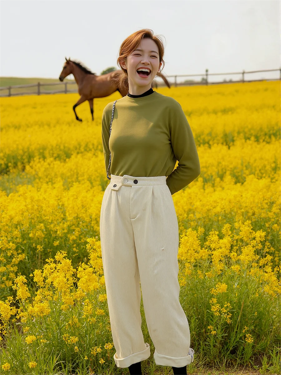 

Женские брюки офисные белые осенние с графическим принтом женские модные повседневные свободные брюки с высокой талией и широкими штанинами модная уличная одежда эффектная