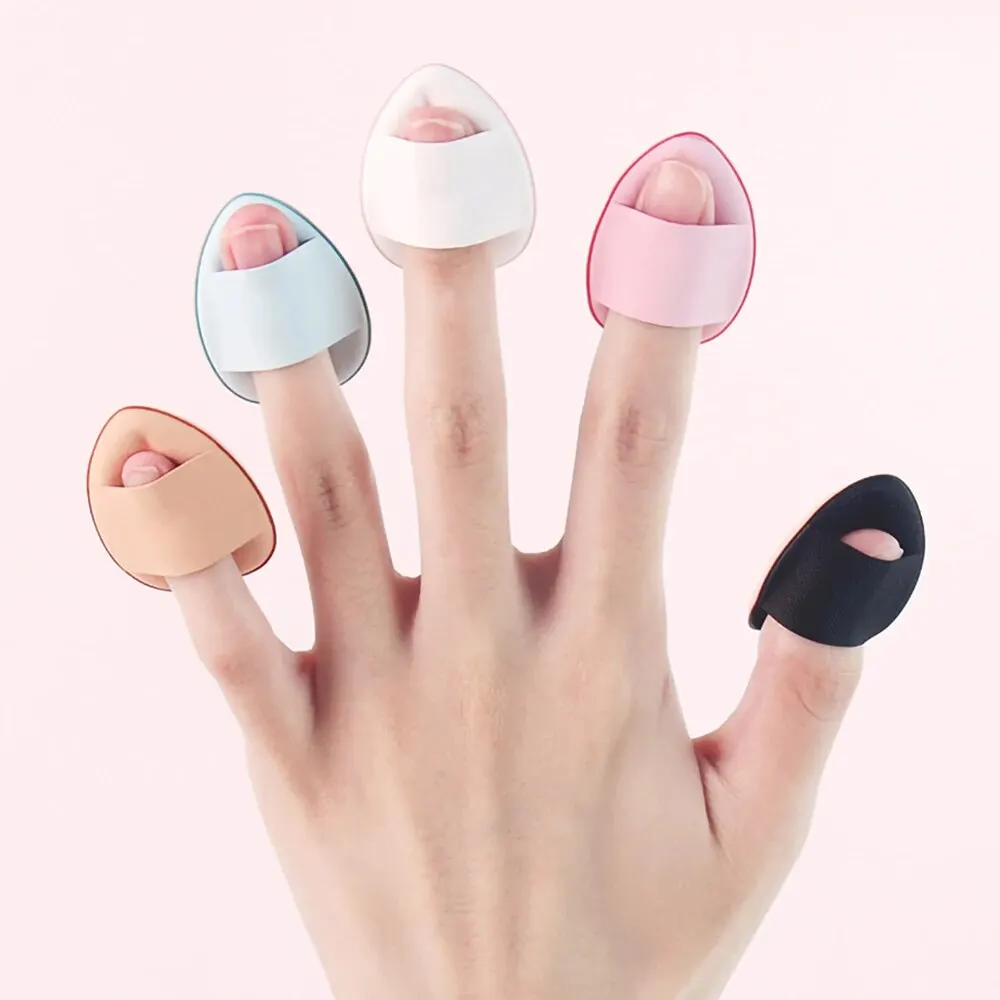 1/6pcs Mini Powder Puff Finger Size Makeup Loose Powder Puff with Strap - for Face and Body