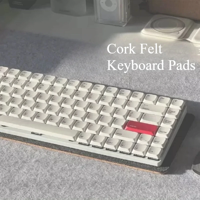 HIFI-Tastaturunterlage, individuell gestaltbare Kork-Filz-Tastaturunterlage, Schreibtischunterlage, optimiert den Klang, kompatibel mit 60% und 65% Tastaturen.