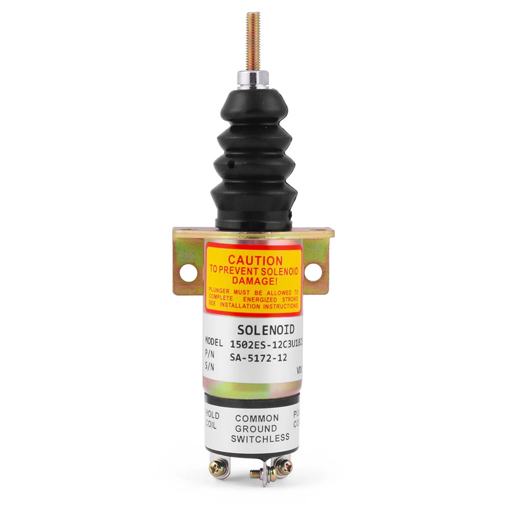 

12V 3-Terminal Stop Solenoid Assembly, SA517212 1502ES Series for Woodward Engine