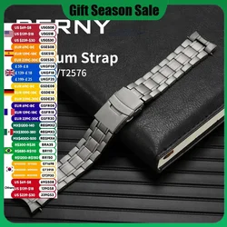 Full Titanium Bracelet 20mm Quick Release Titanium Watch Band with Titanium Clasp Watch for BERNY T2566MS/T2576MS Watch Replace