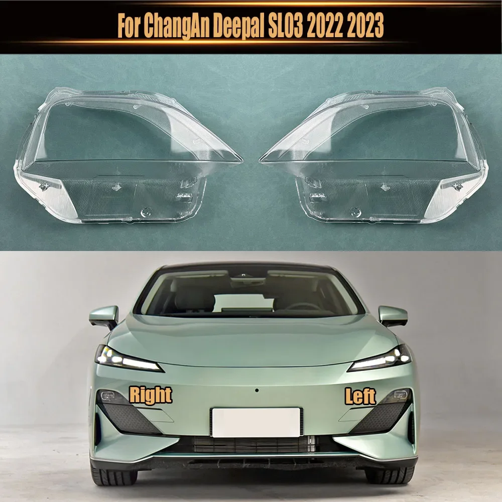 For ChangAn Deepal SL03 2022 2023 Headlight Cover Transparent Lampshade Headlamp Shell Plexiglass Replace The Original Lens