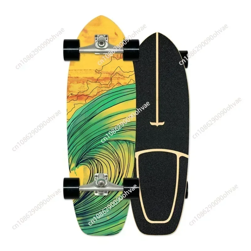 Land Surfboard 4 Beginner Adult Ski Practice Board Pedal Free Simulated Surf Training Board Skateboard