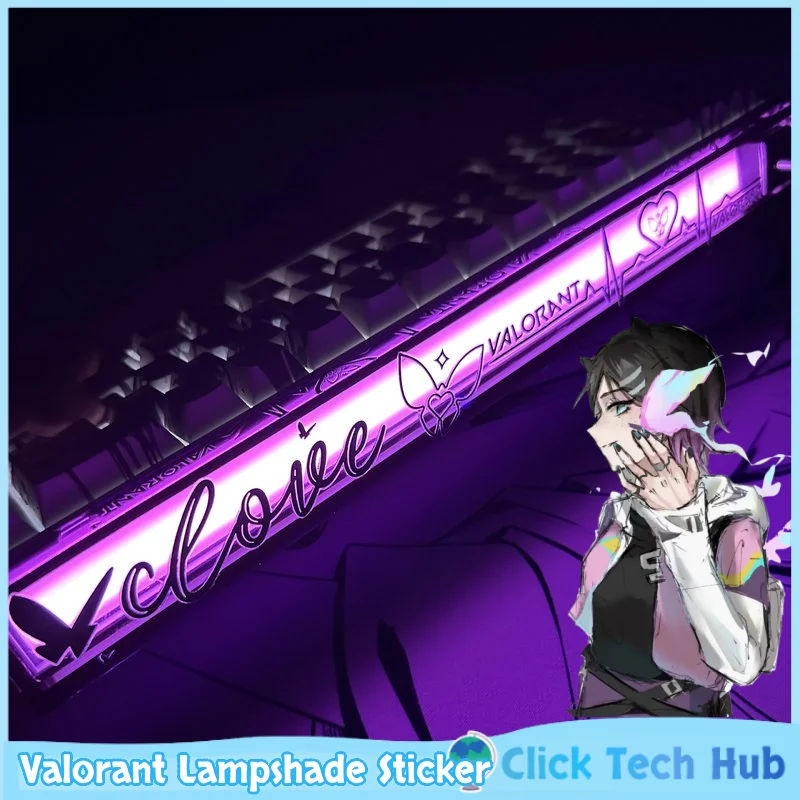 

Наклейка-декор для механической клавиатуры Valorant Clove Reyna, индивидуальная аниме-наклейка для светового короба Made68ultra Made68pro, создание подарков