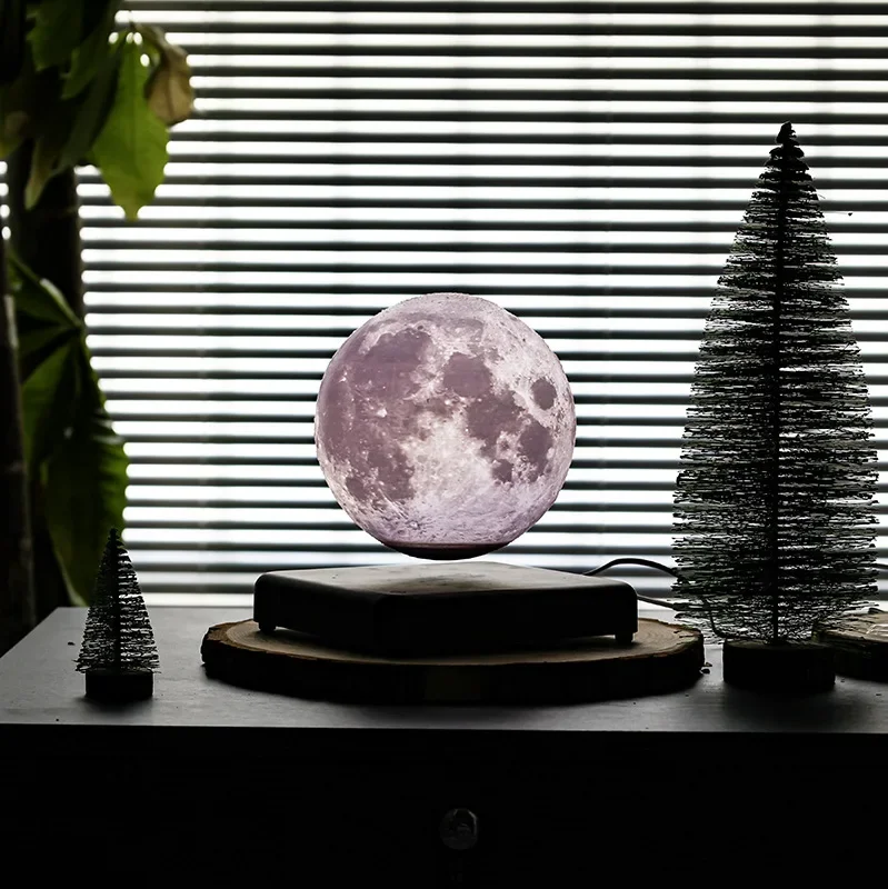 Altavoz Bluetooth Maglev, luz de luna, atmósfera, luz nocturna, tecnología creativa, adorno de regalo de cumpleaños novedoso