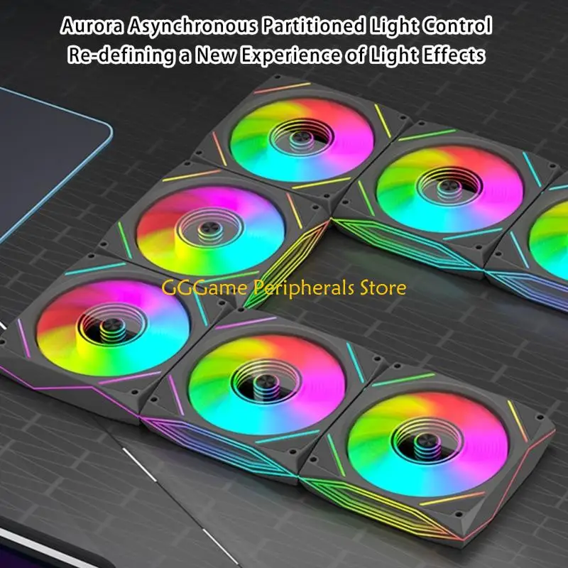 

U55B 12x12cm Computer Cooling Fan Quiet Design With ARGB Effects And High Performances