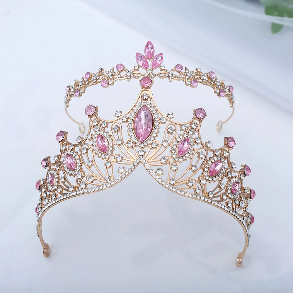 2 шт., модная темпераментная повязка на голову с короной и милыми аксессуарами для волос, подходящая для выступлений на свадьбу и день рождения