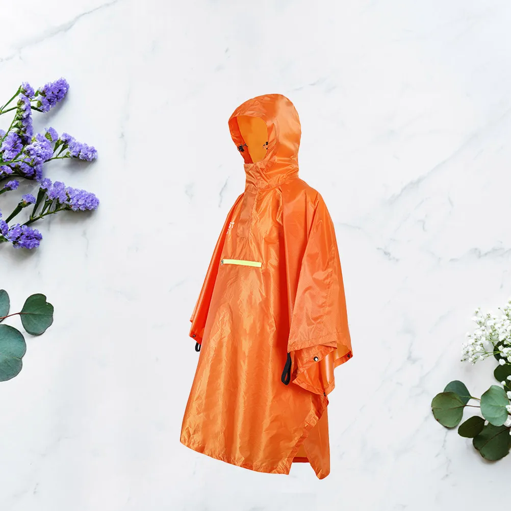 

Multifunctional Riding Raincoat Dacron Metal Waterproof Poncho with Luminous Strips for Outdoor Travel Camping Hiking Biking
