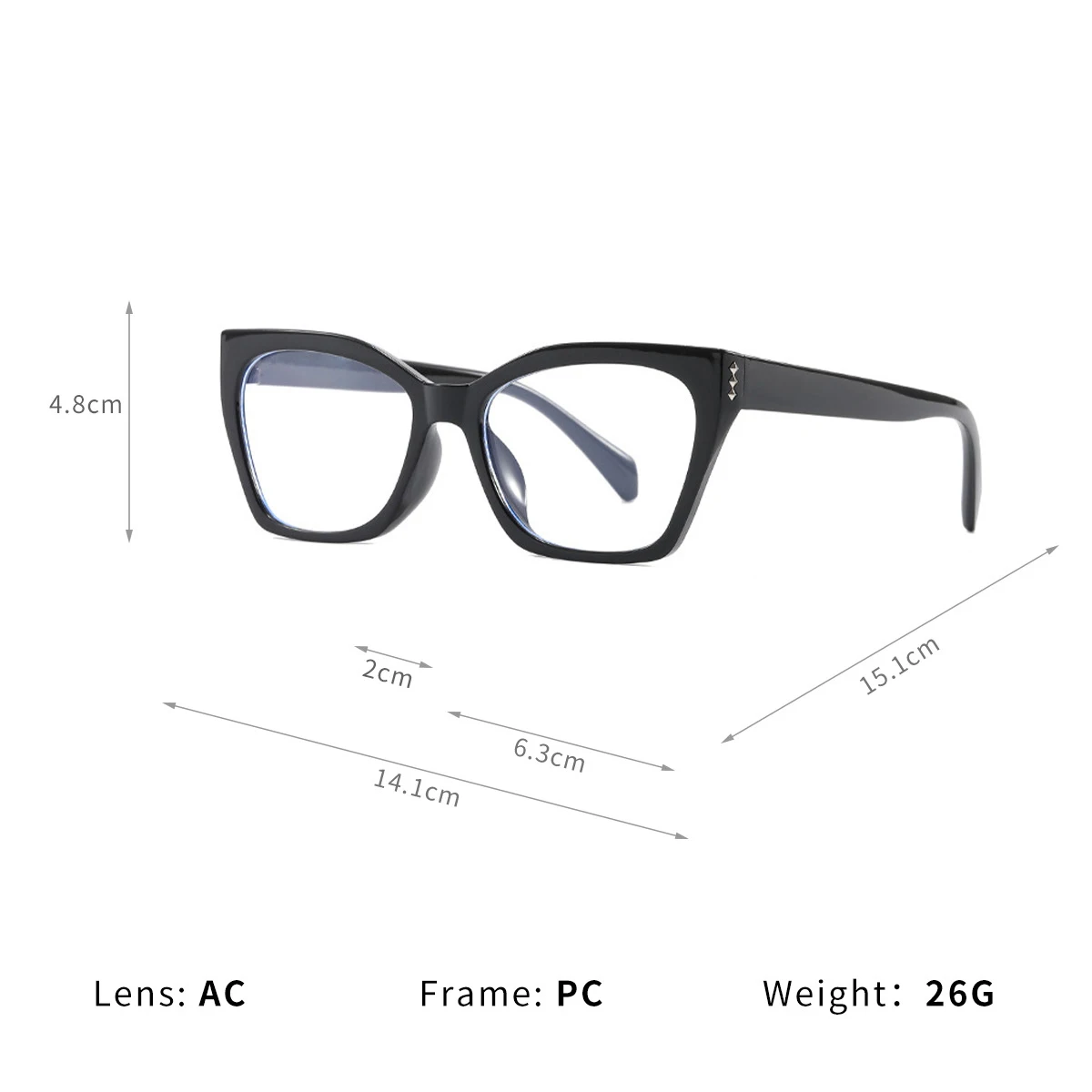 Transparent Cat Eye Computer Glasses Frame Women Men Anti Blue Light Square Eyewear Blocking Optical Spectacle Eyeglasses
