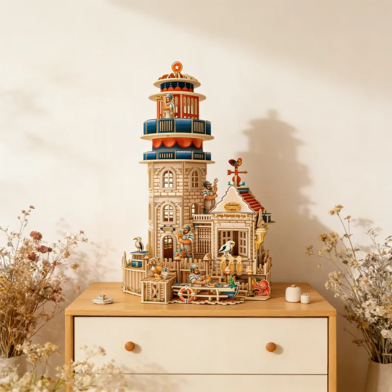 

Деревянная 3D-модель для сборки OUZEY: «Старик и море», DIY-конструктор, настольное украшение, креативная игрушка, подарочная коробка, подходит для подростков