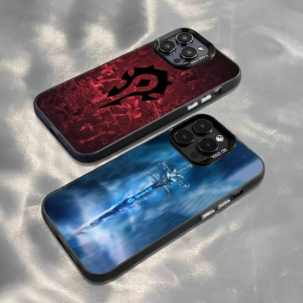 

W-Warcraft G-Game Phone Case For iPhone 17,16,15,14,13,12,11 Plus,Pro Max,XS,Colorful Silver Phone case Funda Cover