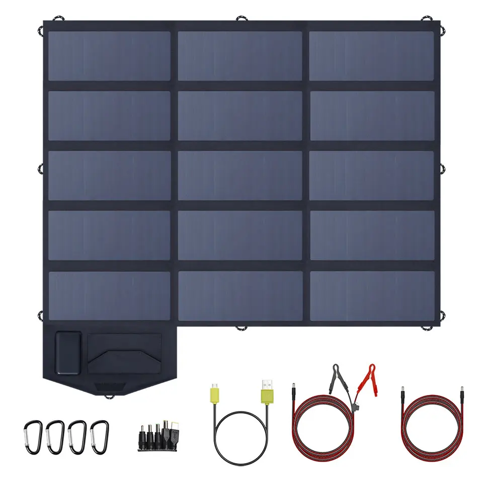 ALLPOWERS Portable Solar Panel 100W (Dual 5v USB with 18v DC Output) Mono Solar Charger Foldable Solar Panel for Laptop