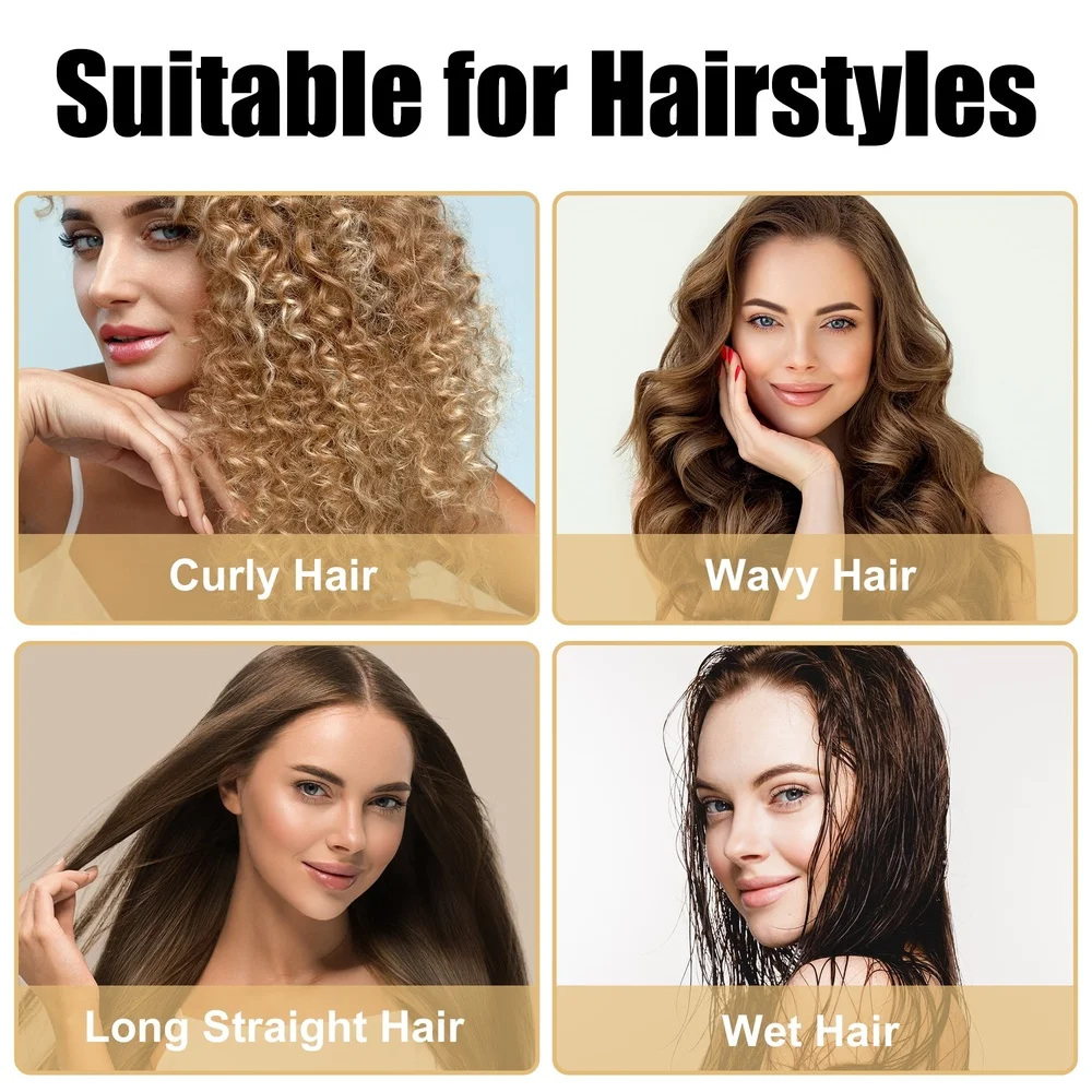 Durable Wide Tooth Comb Detangling Curly Wet Long Thick Wavy Hair Comfortable Handle Plastic Tool Men Women