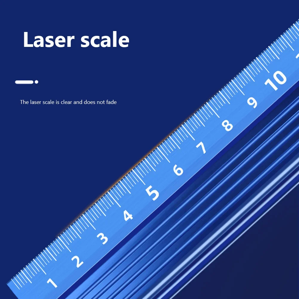 Aluminum Alloy Anti Slip Laser Calibration Ruler Cutting Drawing Tools School Office Supplies Woodworking Straight Scale Ruler