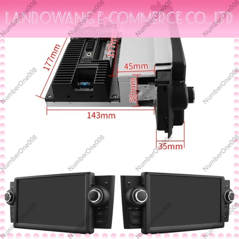 Large Touch Screen Android Car GPS Navigation Unit Compatible for 07-12 Fiat Grande Punto Linea