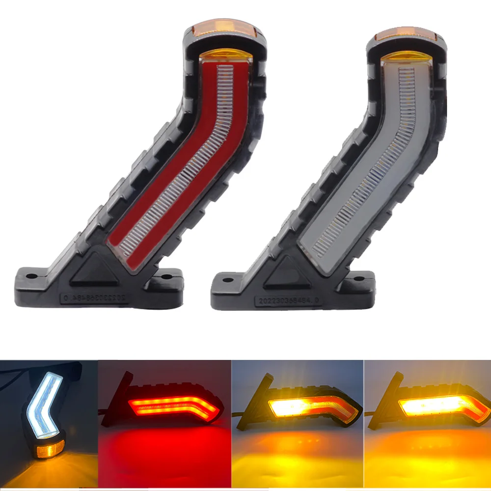 New Waterproof Trailer LED Outline Marker Truck Light Side Marker 12V-24V Lighting Neon Stalk Side Marker Lamp For Trailer 2pcs