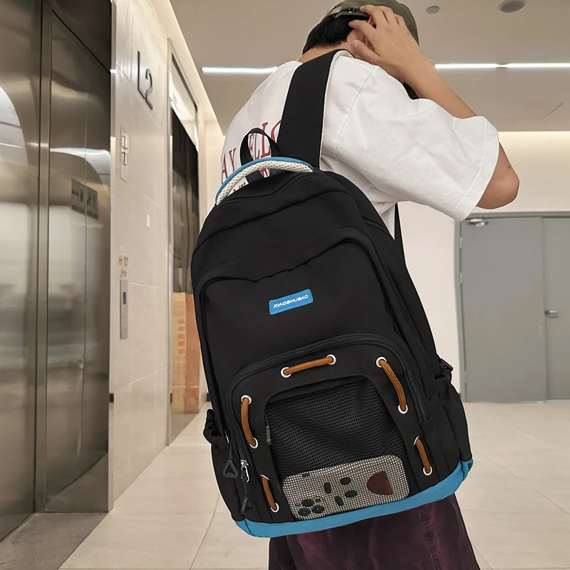 Fashion Backpack Women Large Capacity Waterproof Laptop Backpack Unisex College School Bags Trendy Cool Netbag Travel Book Bags