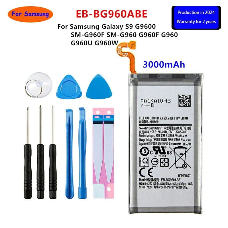 

Brand New EB-BG960ABE 3000mAh Battery For Samsung Galaxy S9 G9600 SM-G960F SM-G960 G960F G960 G960U G960W +Tools