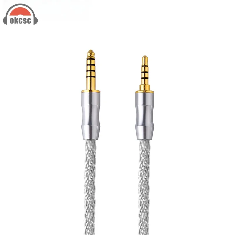 OKCSC 16 Core Earphone Replaceable 4.4mm to 3.5mm Balanced Cable For SONY ATH MDR-1A 1ABT XM4 XM5 1AM2 XM3 MSR7 AR5 SR5 SR3