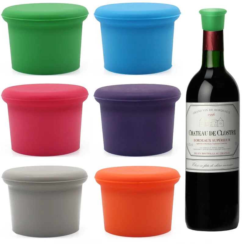 3PCS Silicone Red Wine Bottle Stopper Silicone Wine Stopper Leak Free Freshness Wine Plug Beer Beverage Champagne Closures