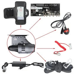 Aqua Marina-placa base de servicio posventa, aleta de alimentación, control remoto, cinturón de brazo, cargador, enchufe, cuerda de vendaje, interruptor magnético