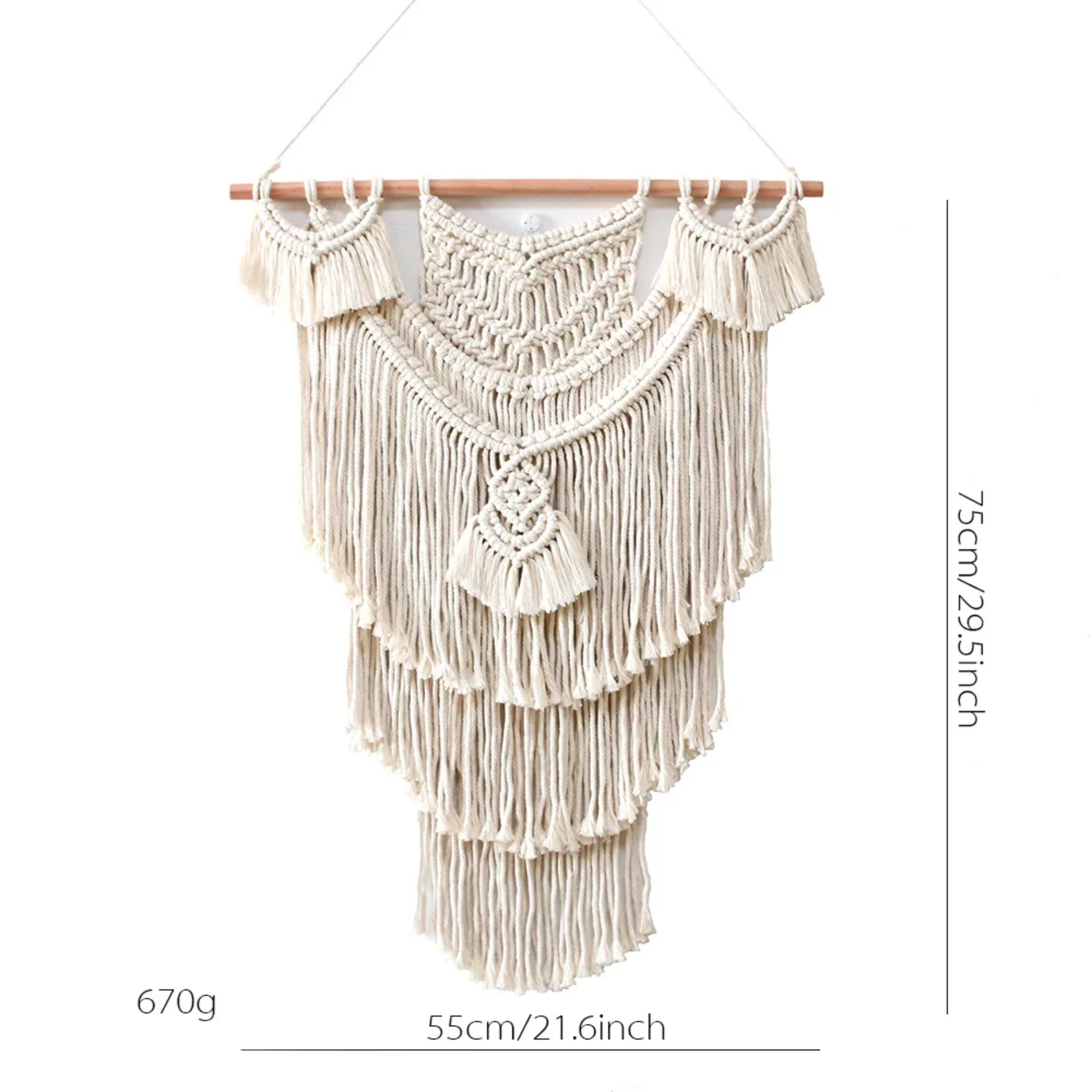 Novo design casa boho decoração de parede macrame borla tapeçaria de suspensão de parede decoração boêmia grande artesanal tecido arte tapeçaria presente