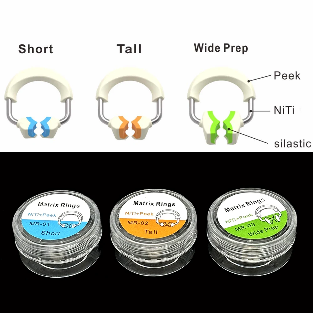Dental Matrix System Set Contoured Matrices Clip Ring Matrix Bands Wedge  Plastic Kit Dentistry Instrument Tool