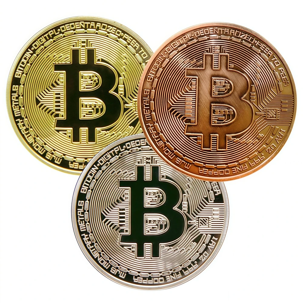 1/3/5/10 قطعة 4 سنتيمتر معدن مطلية بالذهب بيتكوين جمع الفن جمع الهدايا التذكاري المادي كاسيوس بت BTC التقليد العتيقة