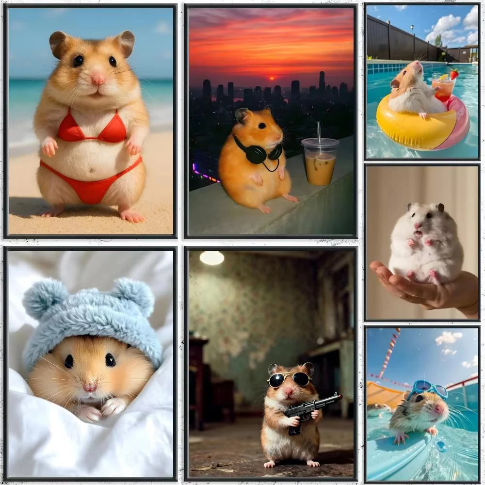 5D DIY Diamond Painting Kit Popular Cute Hamster Animal Design For Home Wall Decor Multi Scene Gift Mosaic Cross Stitch
