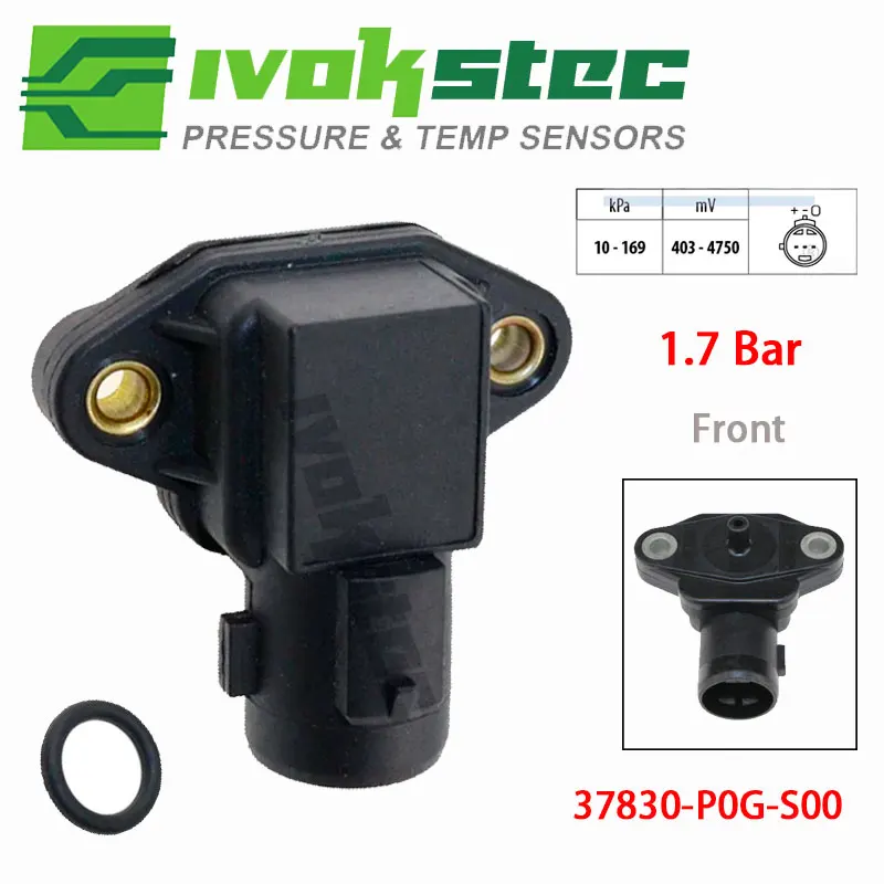 

1.7 Bar Air Intake Pressure Sensor MAP Sensor 37830-PAA-S00 079800-3000 37830-P0G-S00 for Honda Civic Accord ODYSSEY CR-V
